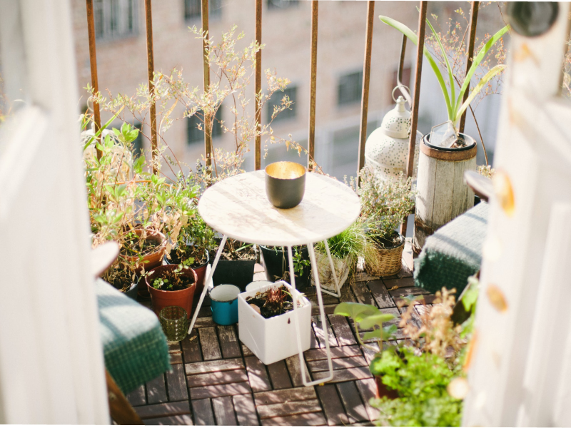 Balkon oppimpen