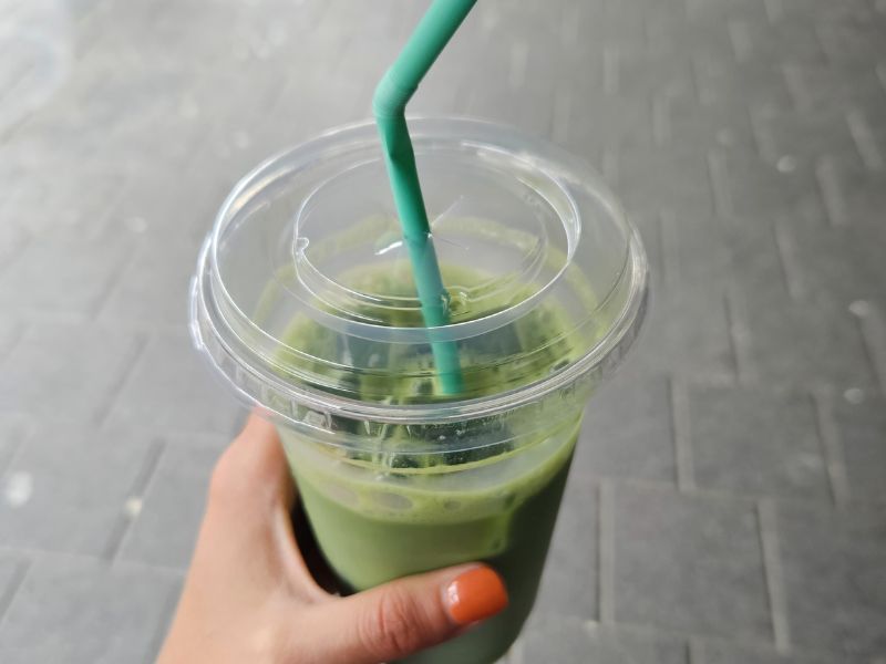 T's Teabar iced matcha latte to go