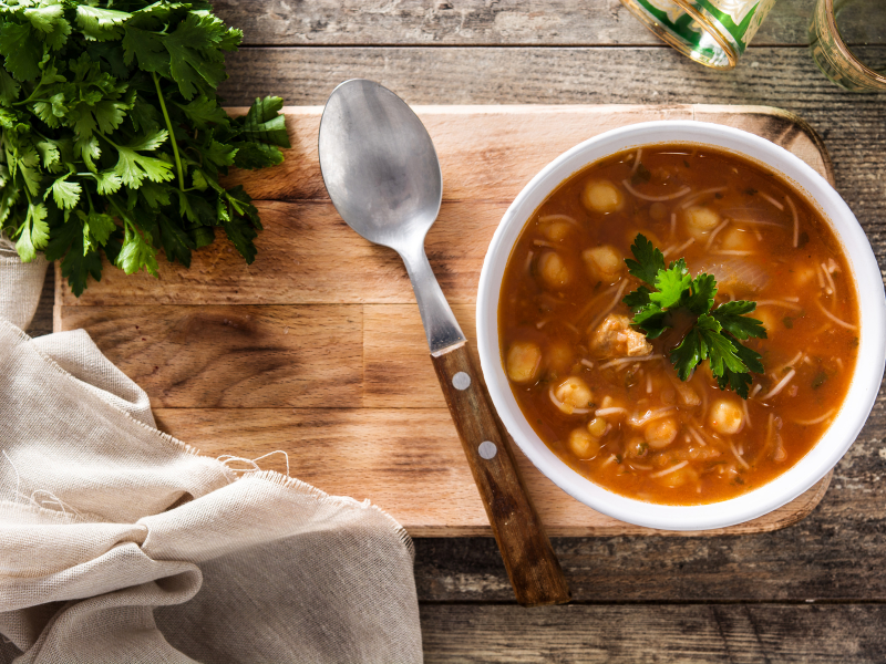 snelle vegetarische harira soep - harira recept