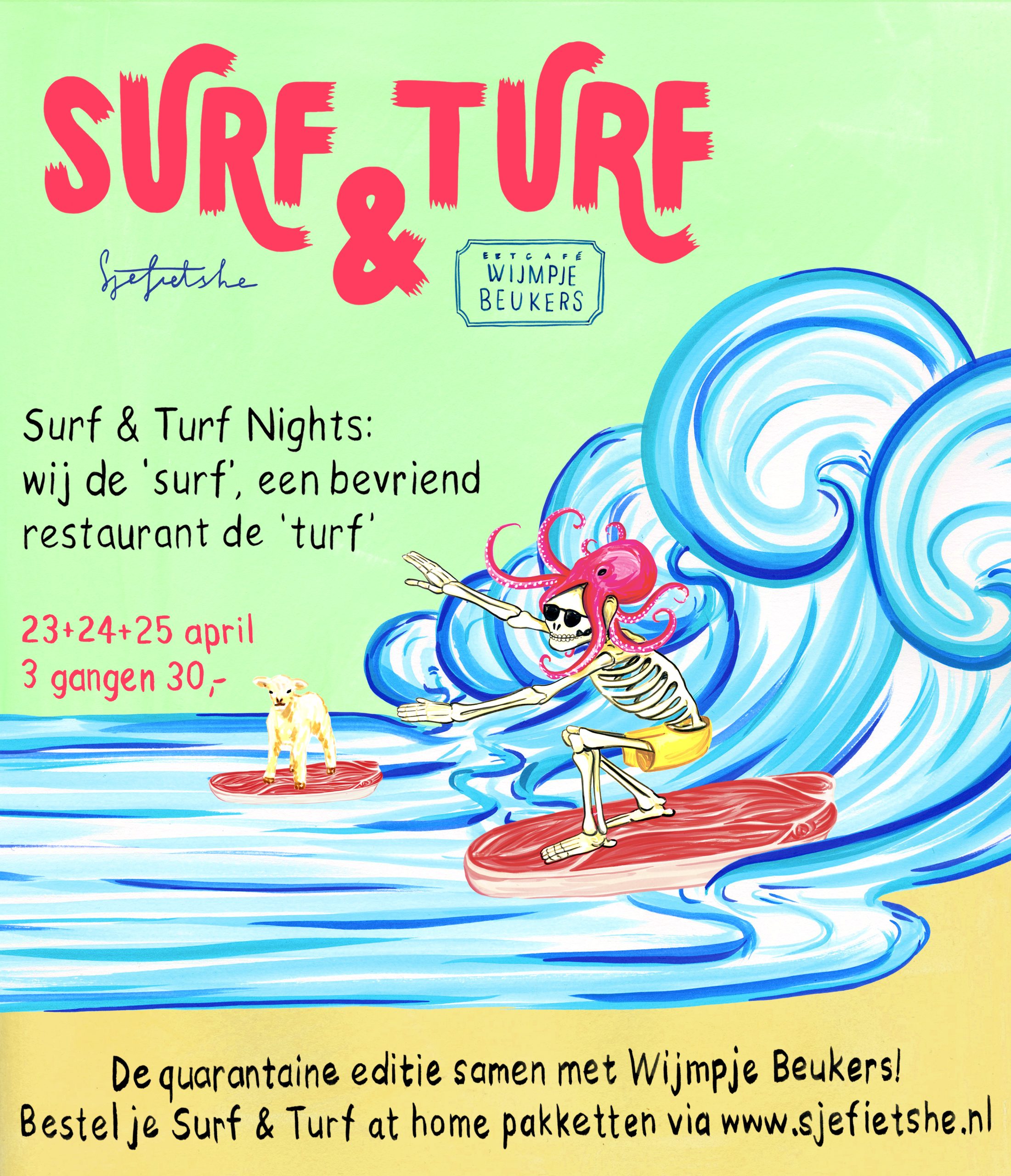 Sjefietshe en Wijmpje Beukers Surf & Turf