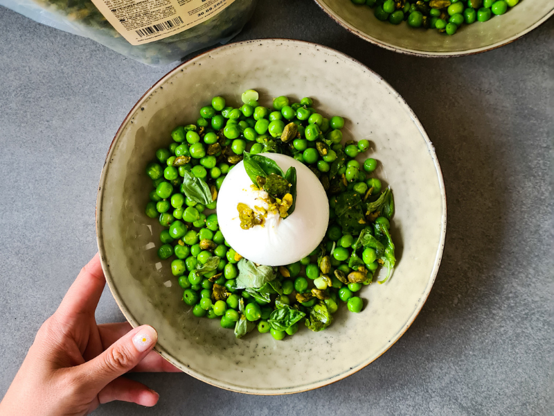 groene burrata salade recept