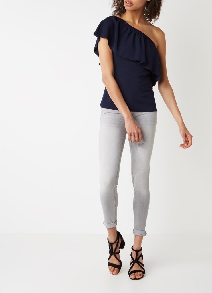 warehouse-one-shoulder-top-met-volant